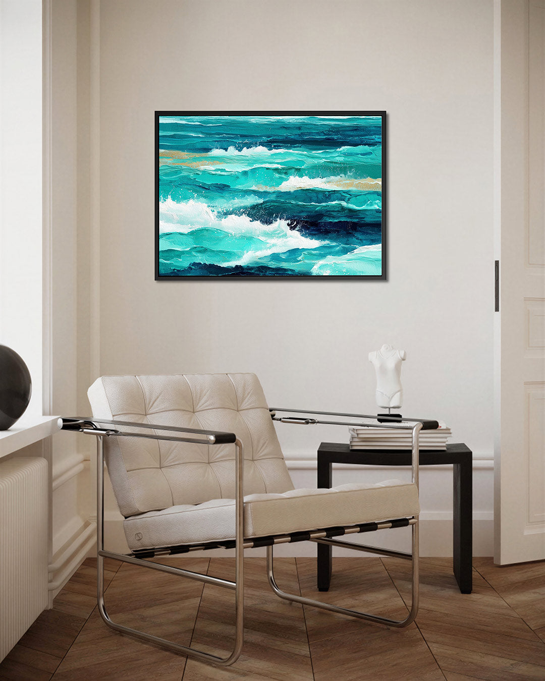 Dynamische zee – Abstract kunstwerk – kunstwerk op canvas, dibond of plexiglas