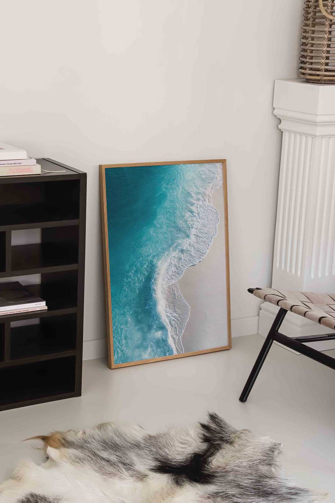 Strand en oceaan – natuurlijke wandkunst als portret poster