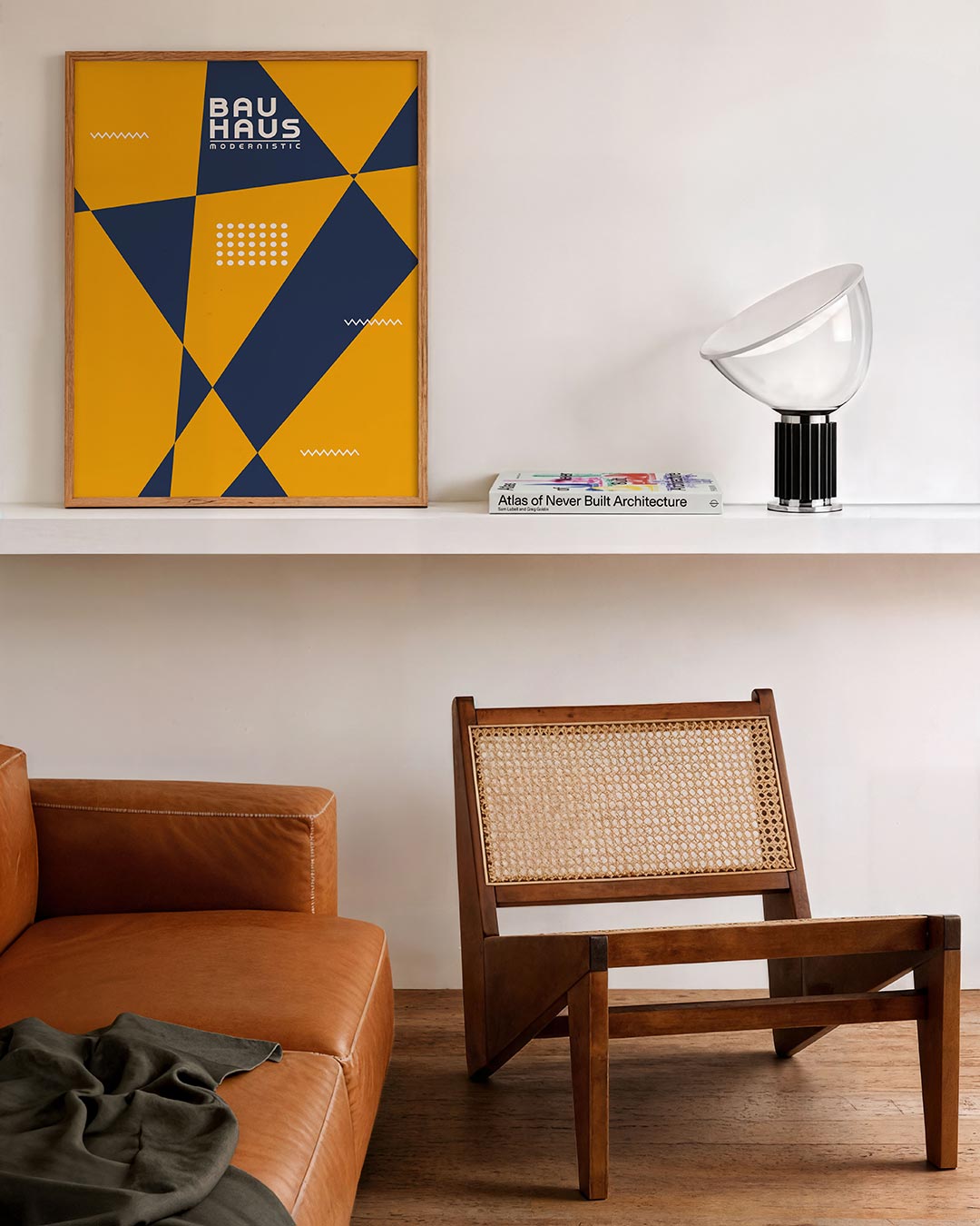 Vormen en vlakken – staande Bauhaus poster voor aan de muur