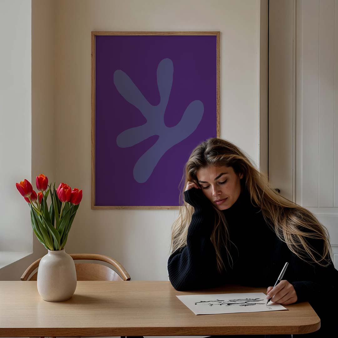 Moderne Abstracte Kunstposter – staande muurposter met kleurrijke abstracte vormen