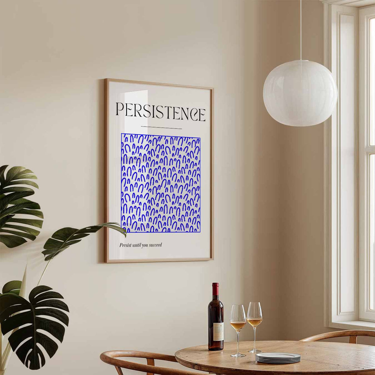 Inspirerende Volhardingsposter – tekstposter in staand formaat