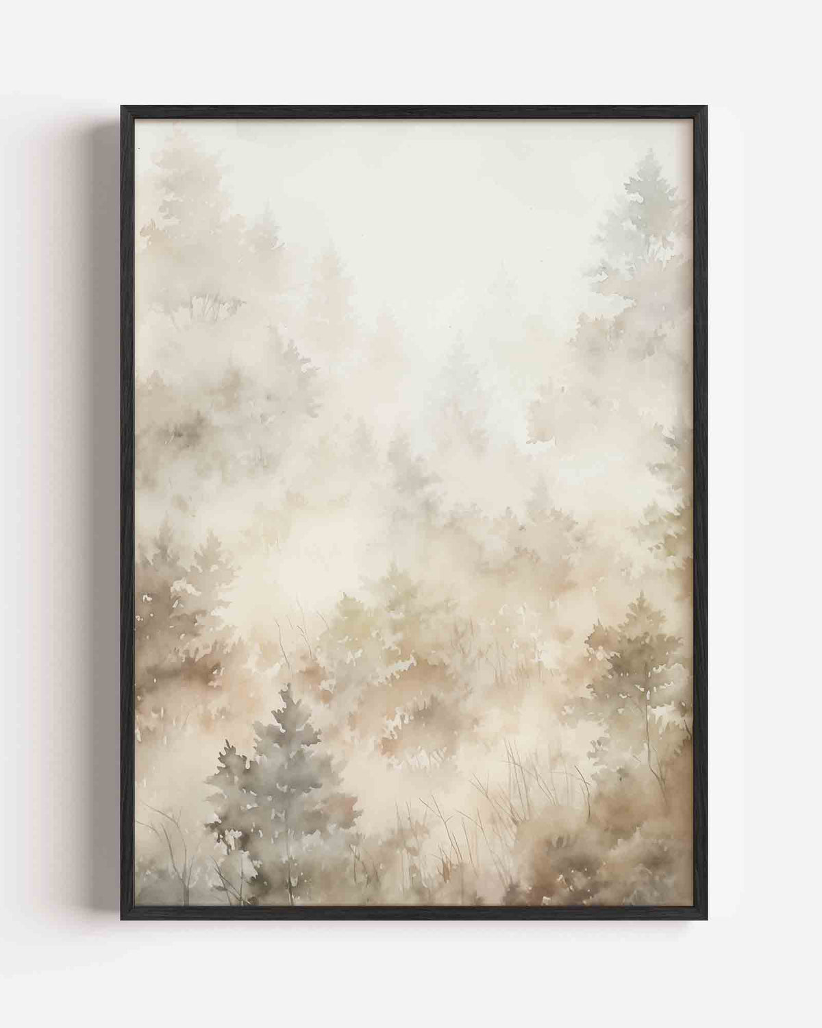Mistige boslandschap – natuur portret poster als wanddecoratie