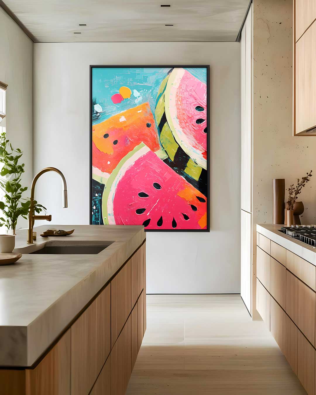 Verfrissende Watermeloen Droom – staand kunstwerk voor modern interieur