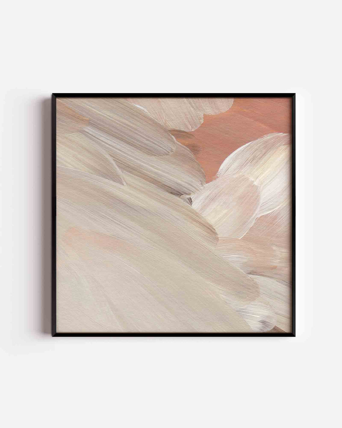 Abstracte penseelstreken – schilderkunst vierkante poster als wanddecoratie