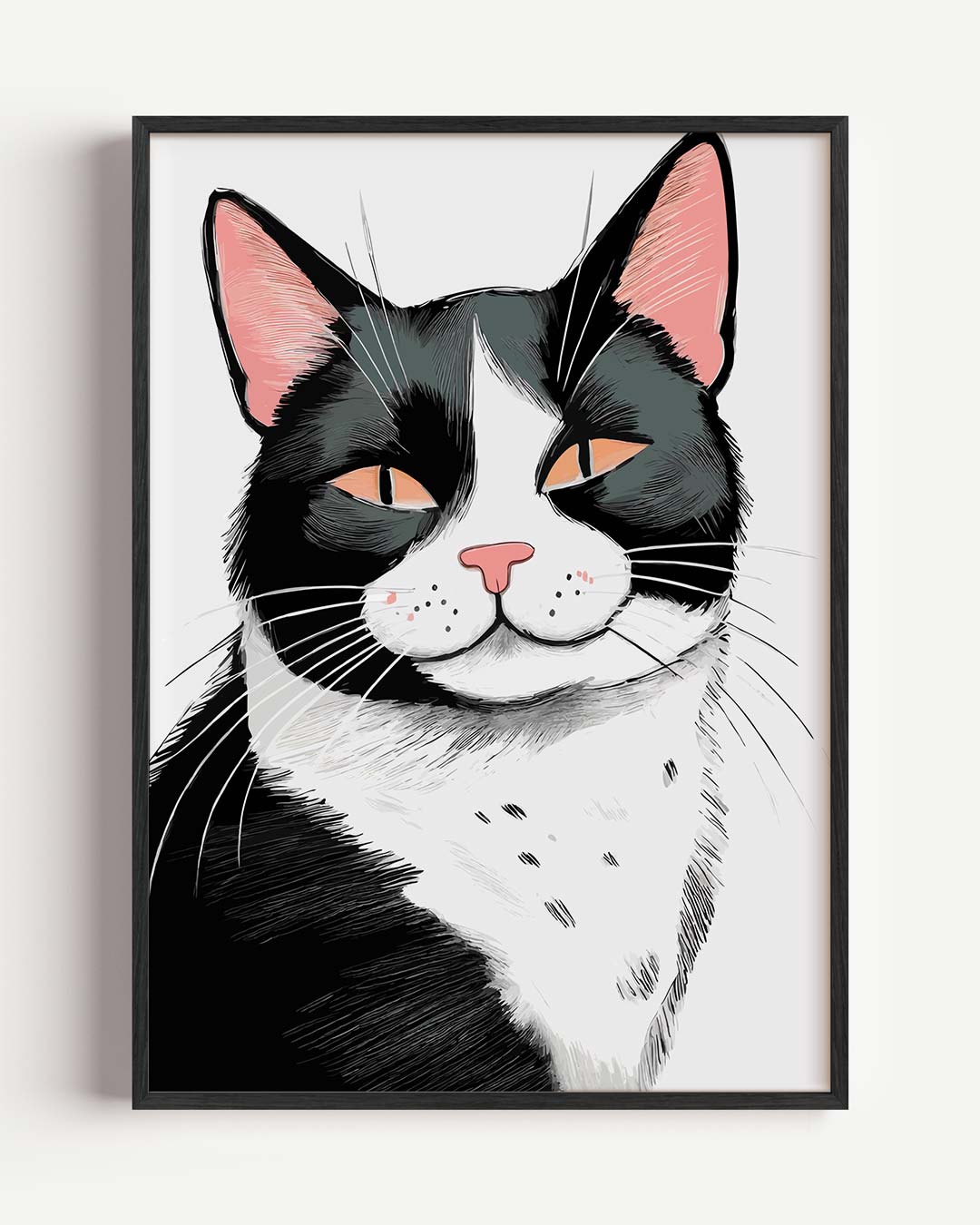 Stijlvolle Kattenkunst – dieren portret poster als wanddecoratie