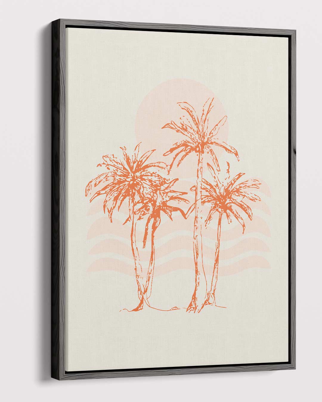 Tropische Palmbomen – canvas wanddecoratie in portret formaat
