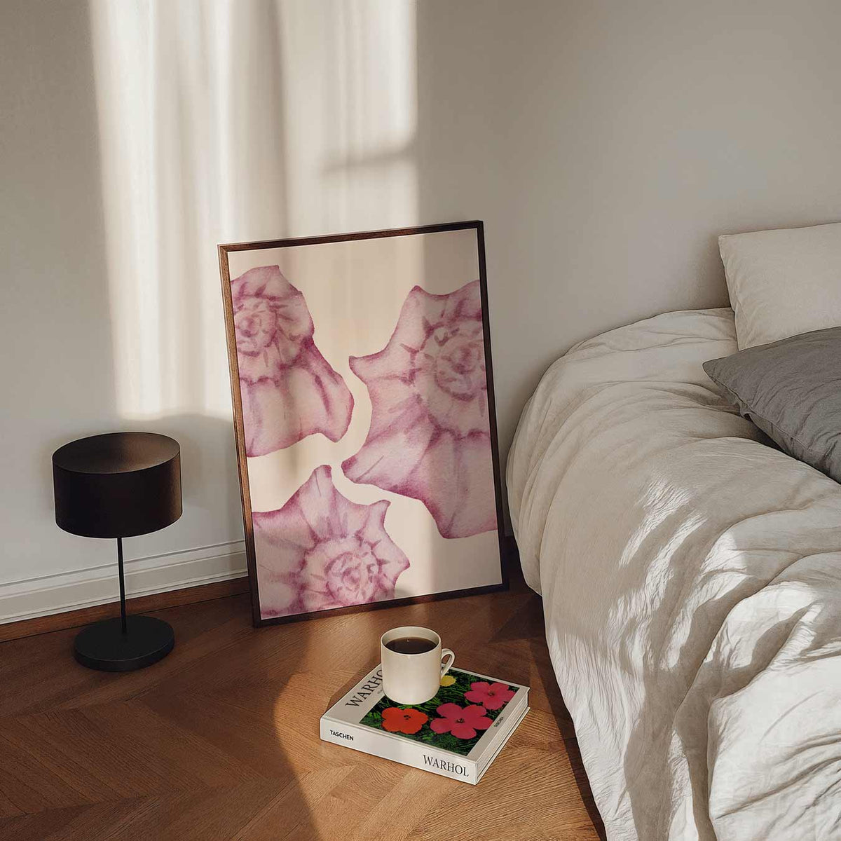 Roodpaarse Schelpen – staande zeedieren wanddecoratie van WallArtistic