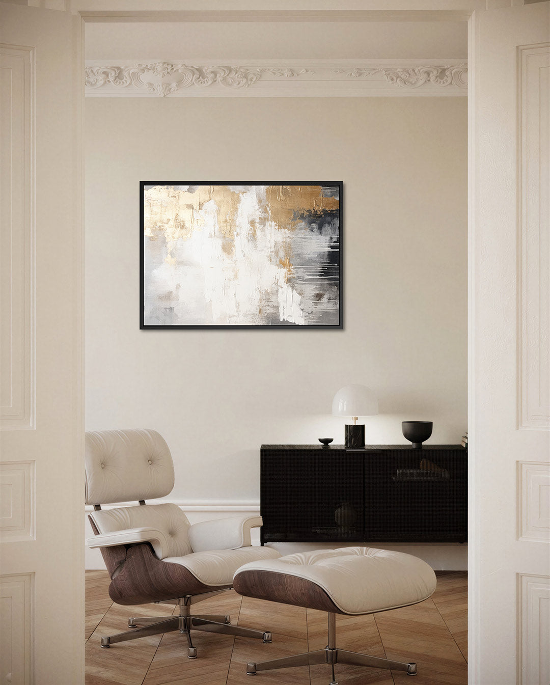 Gelaagde texturen – liggende wanddecoratie
