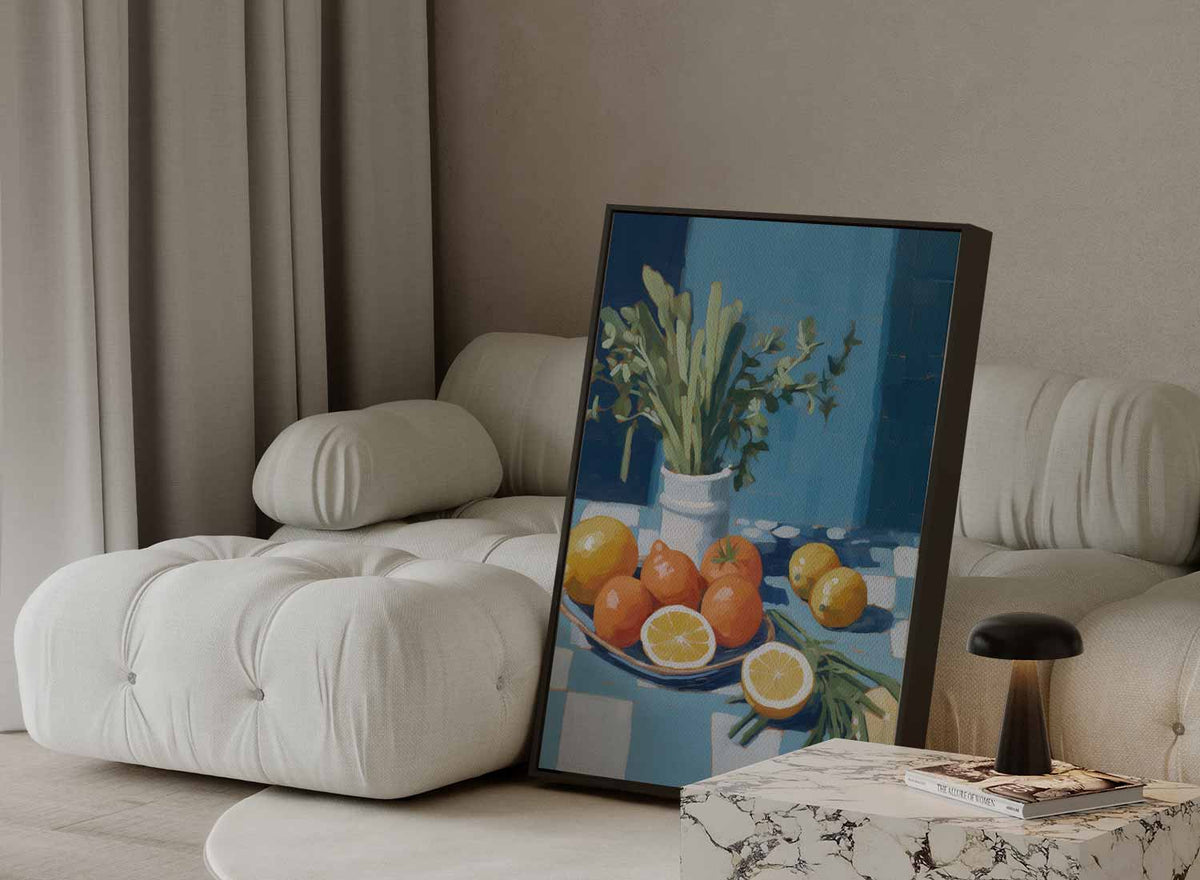 Frisse Citrussymfonie – portret kunstwerk als wanddecoratie, afbeelding 13