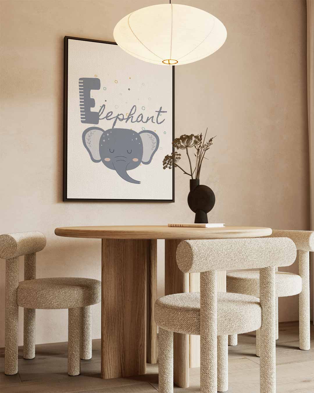 Dromerige Olifant Illustratie – staand kunstwerk voor modern interieur
