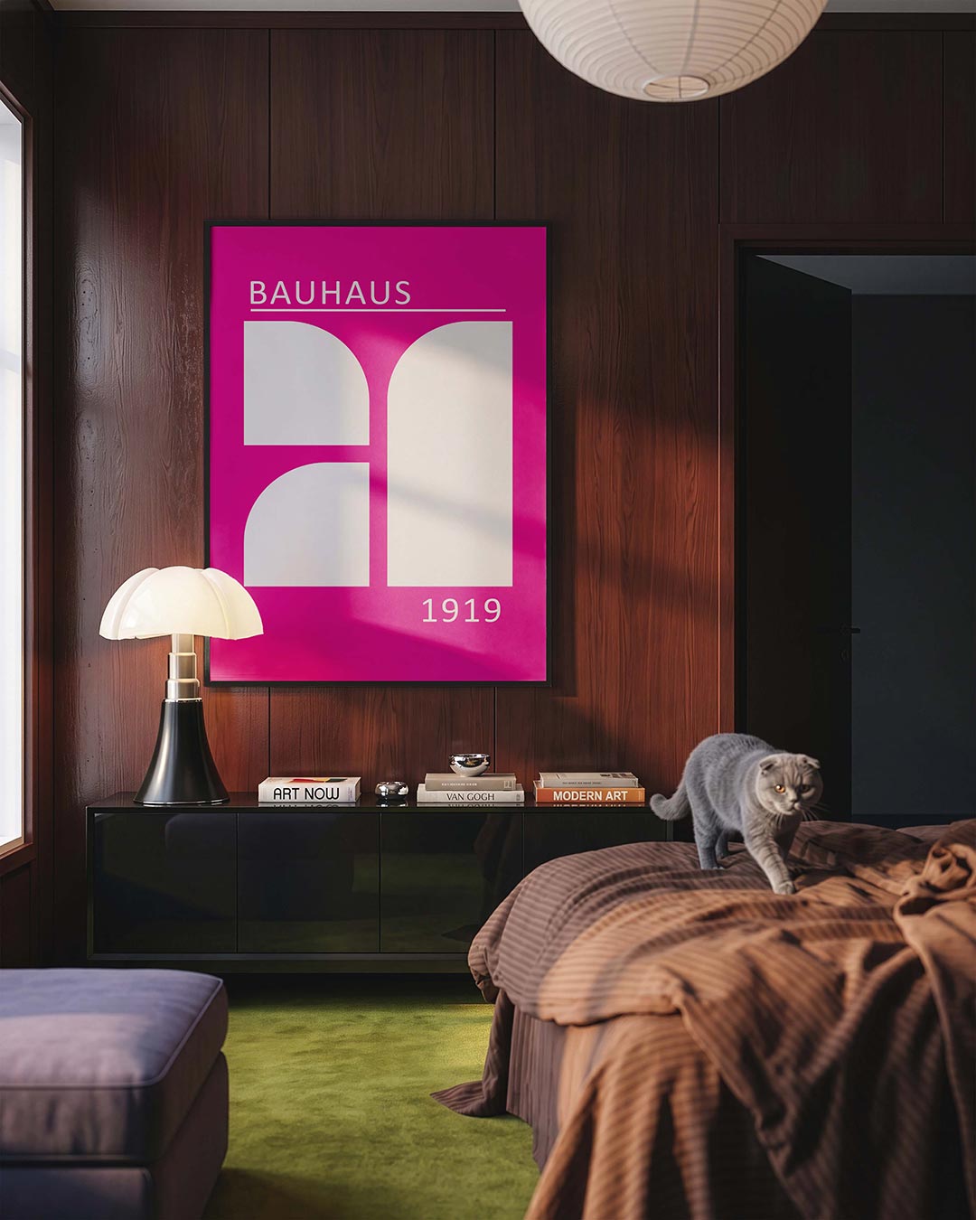  – geometrische Bauhaus poster in staand formaat