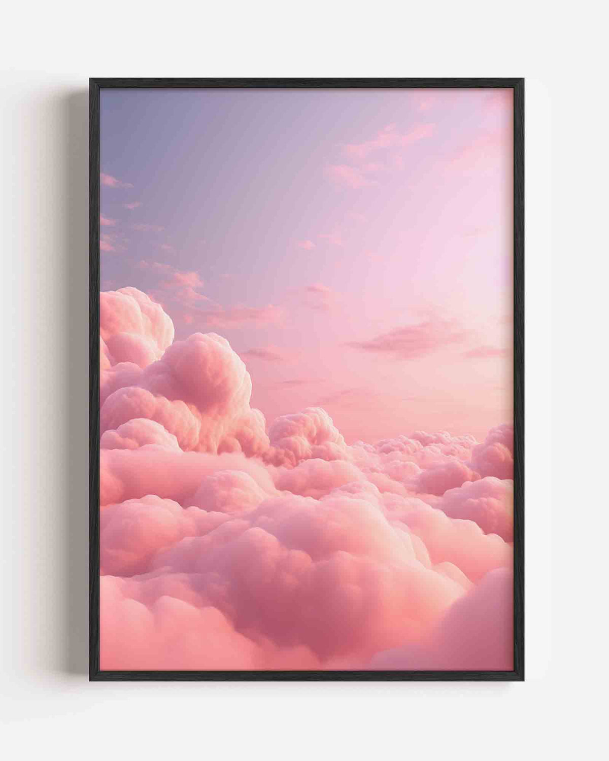 Roze wolken – Kunst & Design poster als staande wanddecoratie