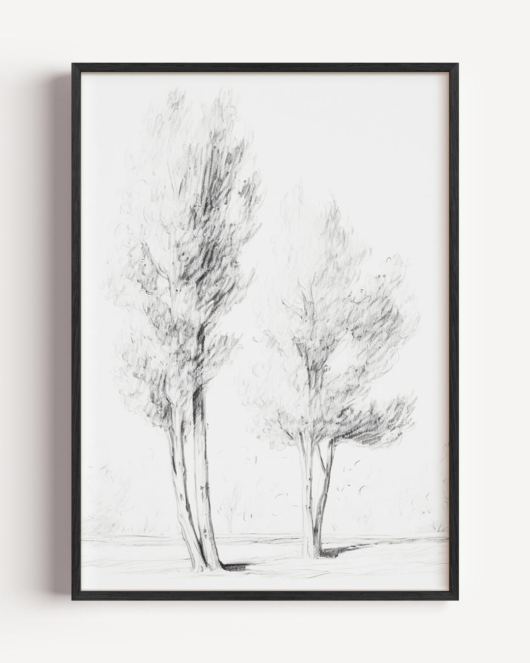 Twee Bomen – vintage portret poster als wanddecoratie