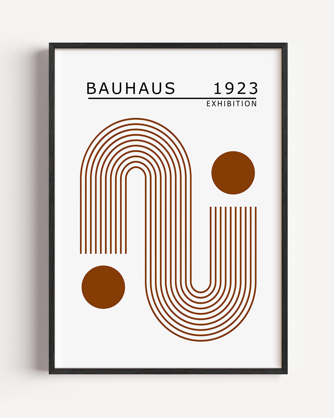 Lijnen en cirkels – staande Bauhaus poster als wanddecoratie