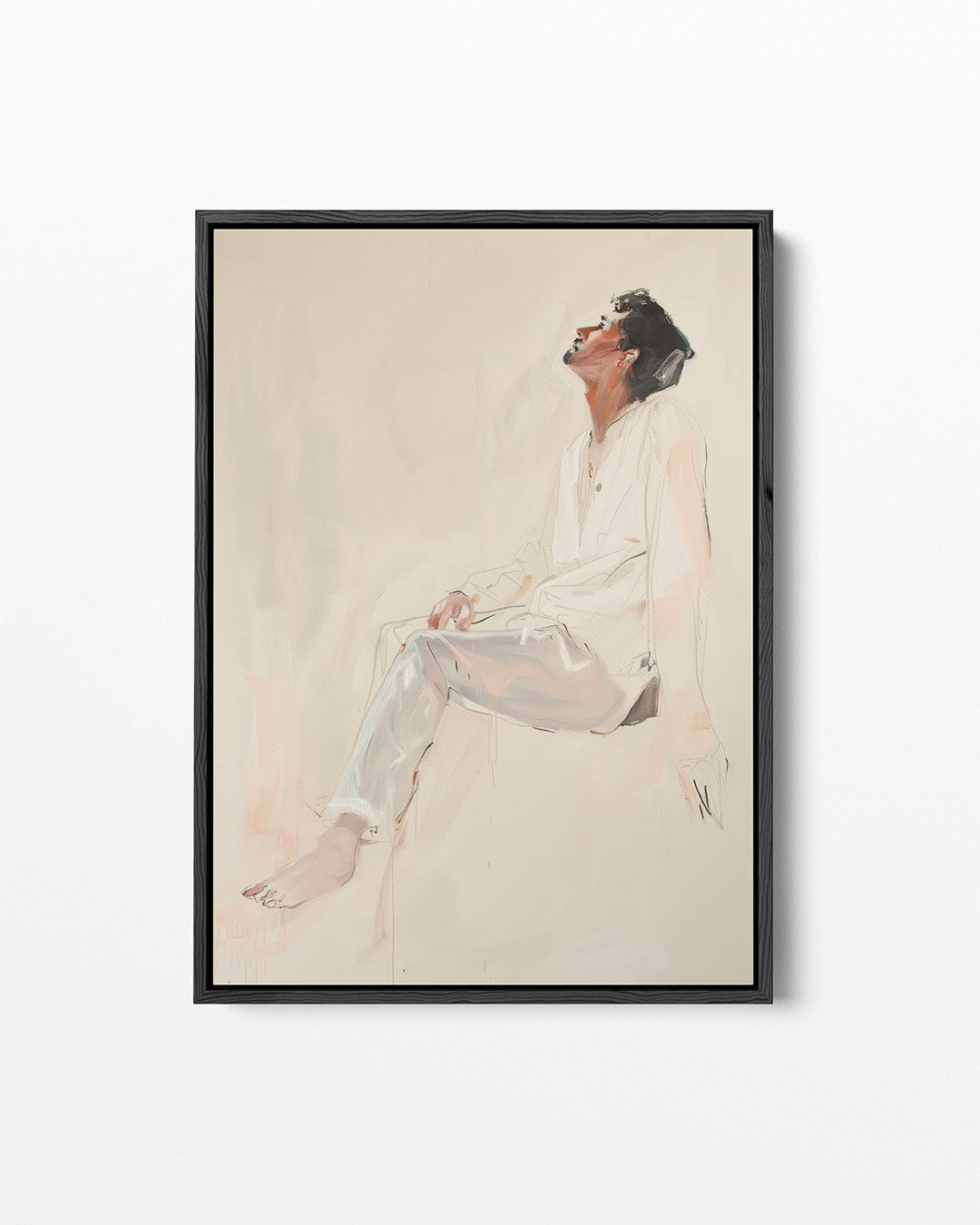 Zittende reflectie – staand wanddecoratie kunstwerk