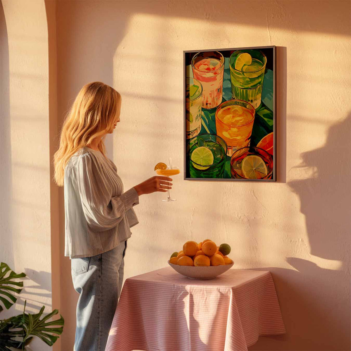 Verfrissende Zomer Cocktails – keuken poster als sfeervolle staande wanddecoratie