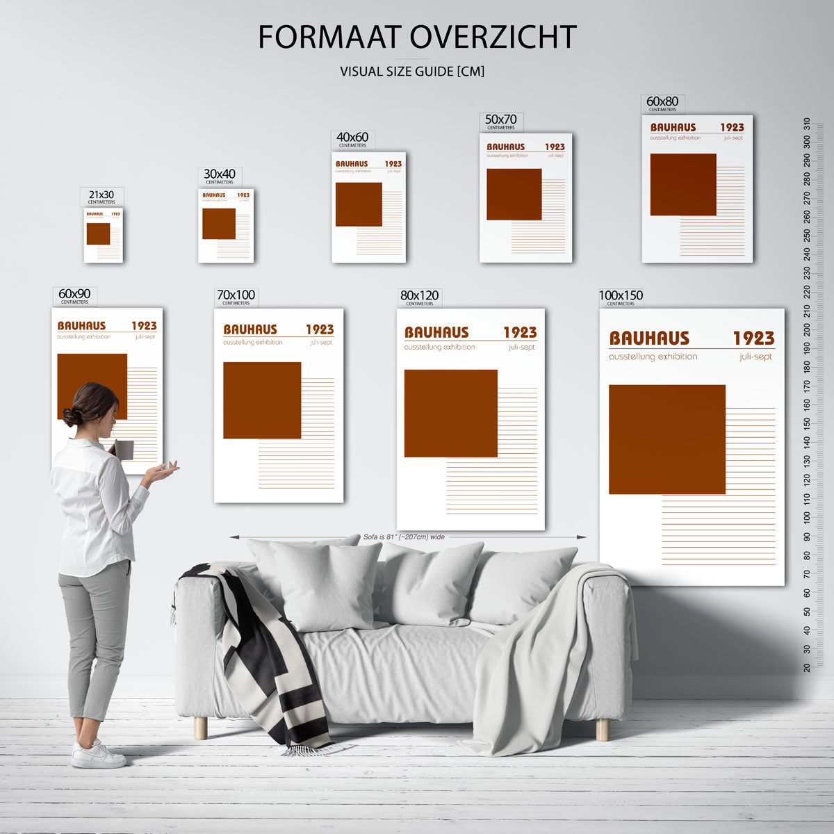 Vorm en lijnen – Bauhaus poster als moderne geometrische wanddecoratie