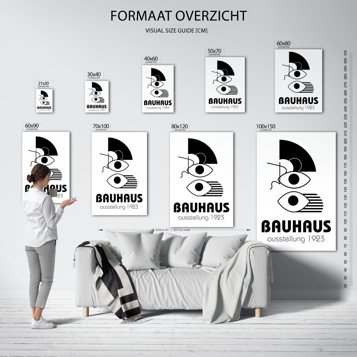  – geometrische poster in Bauhaus-stijl van WallArtistic