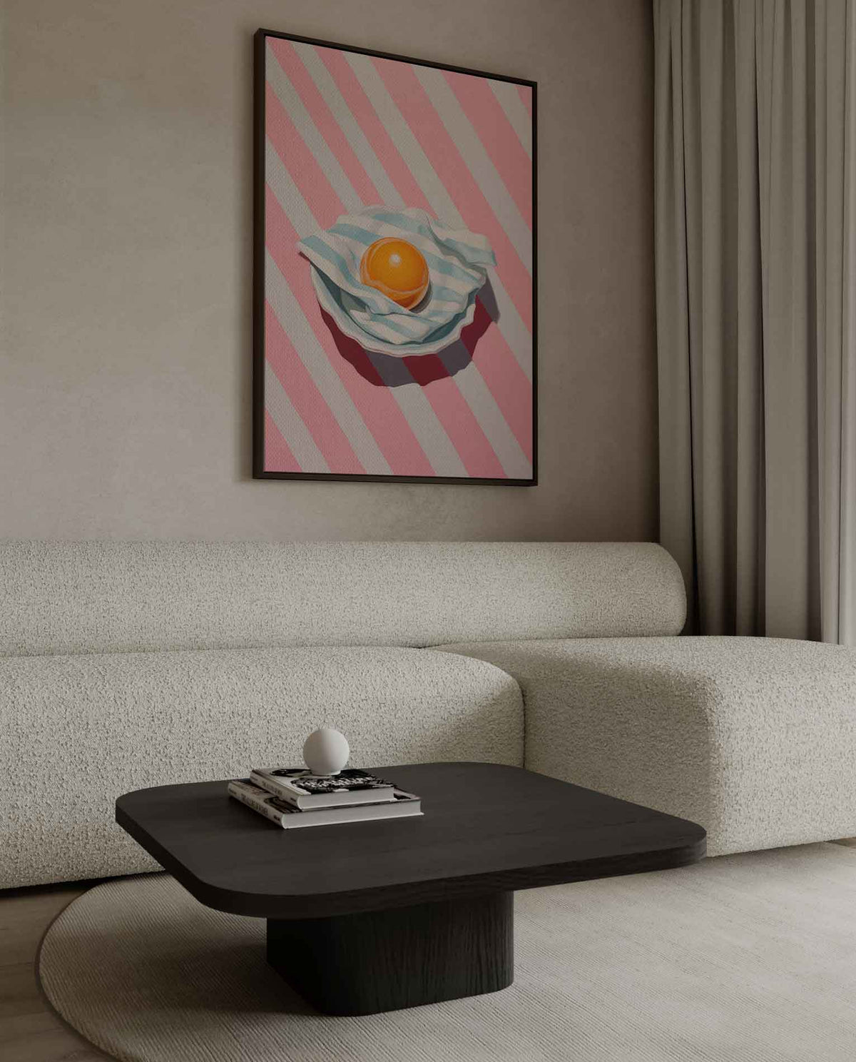 Zomerse Vrucht in Strepen – canvas wanddecoratie in portret formaat