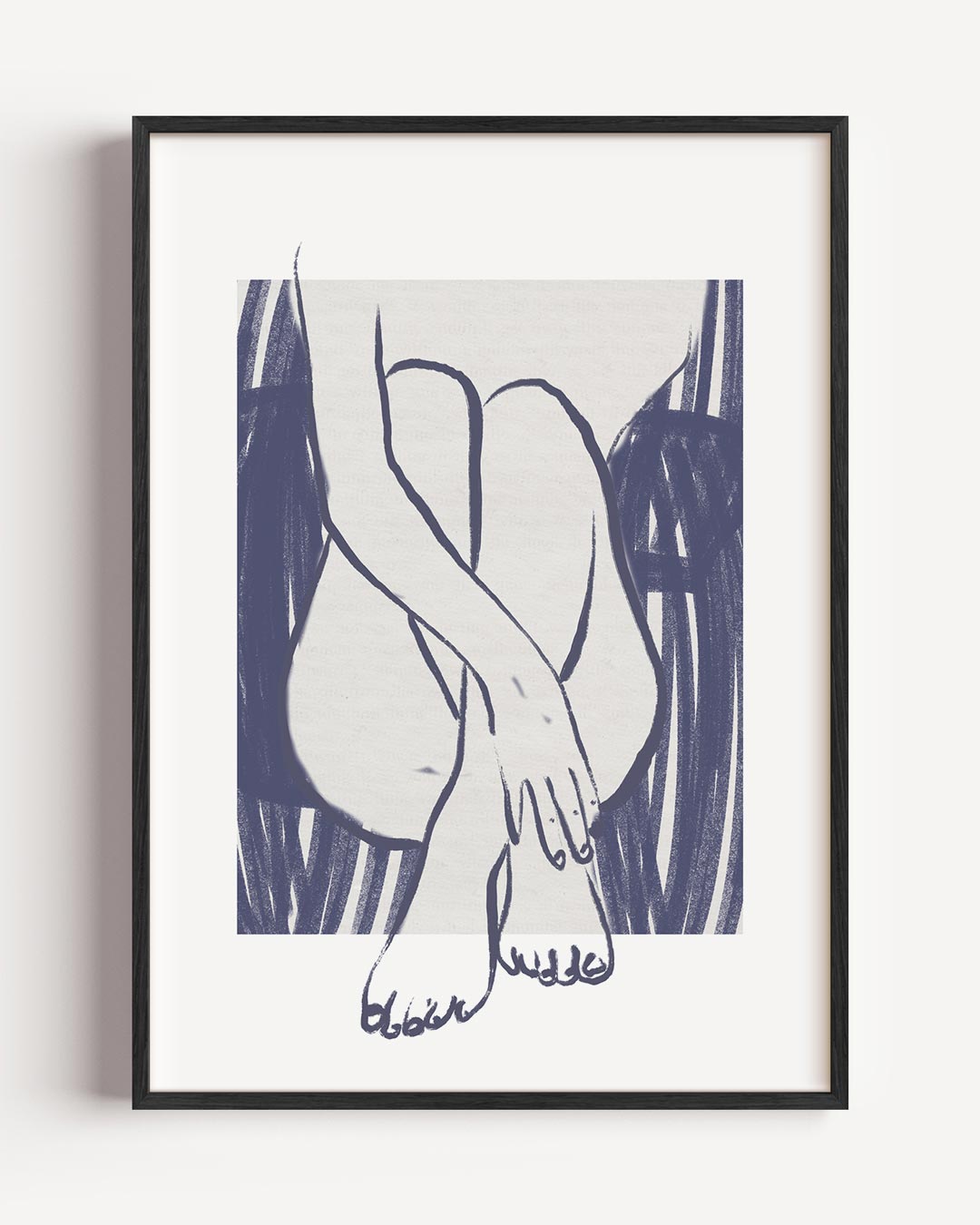 Elegante Lijntekening Vrouw – lijntekening portret poster als wanddecoratie