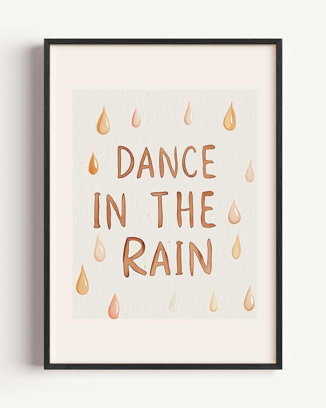Inspirerende Regen Dans – kids portret poster als wanddecoratie
