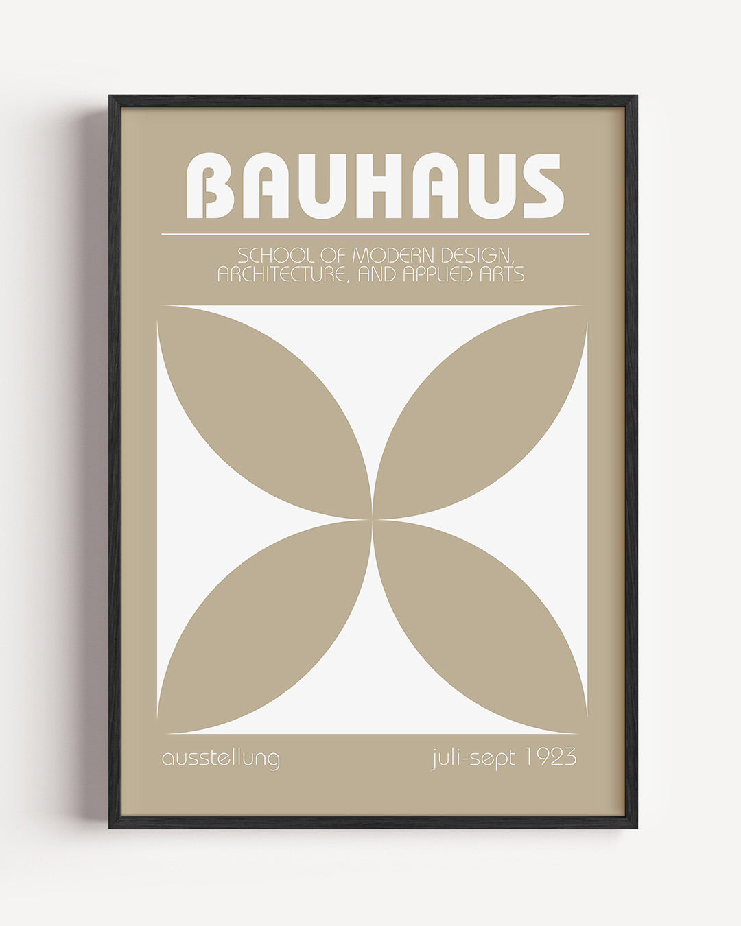 Vorm en balans – staande Bauhaus poster als wanddecoratie