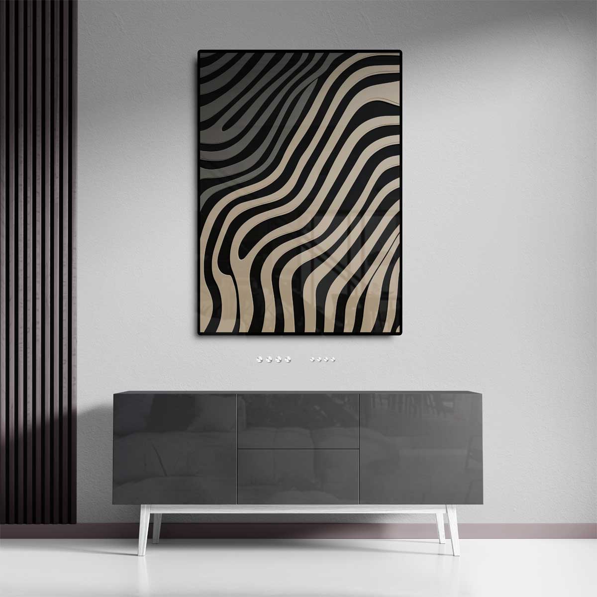 Golvend Ritme Wandkunst – staande wandkunst voor woonkamer of interieur