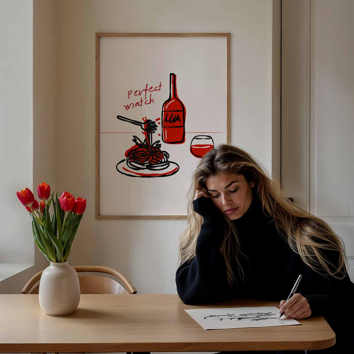 Perfect Match – keuken poster als sfeervolle staande wanddecoratie