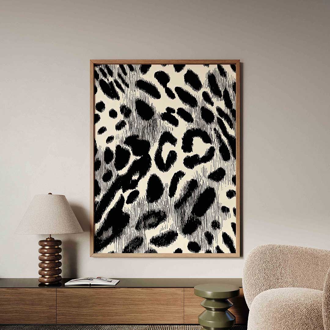 Luipaardpatroon – safari poster in staand formaat