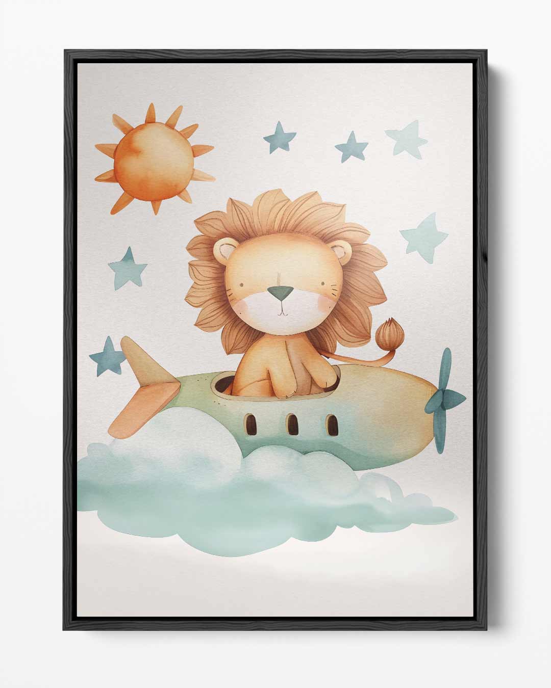 Lieve Leeuw in de Wolken – portret kunstwerk als wanddecoratie