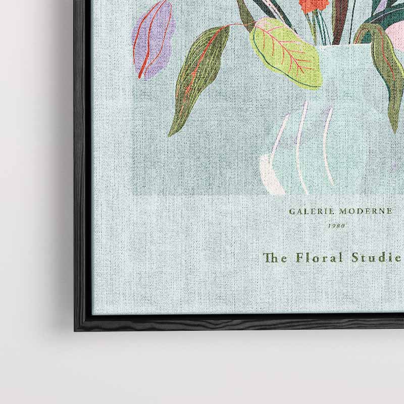 Botanic Bliss Bloemenkunst – canvas wanddecoratie in portret formaat