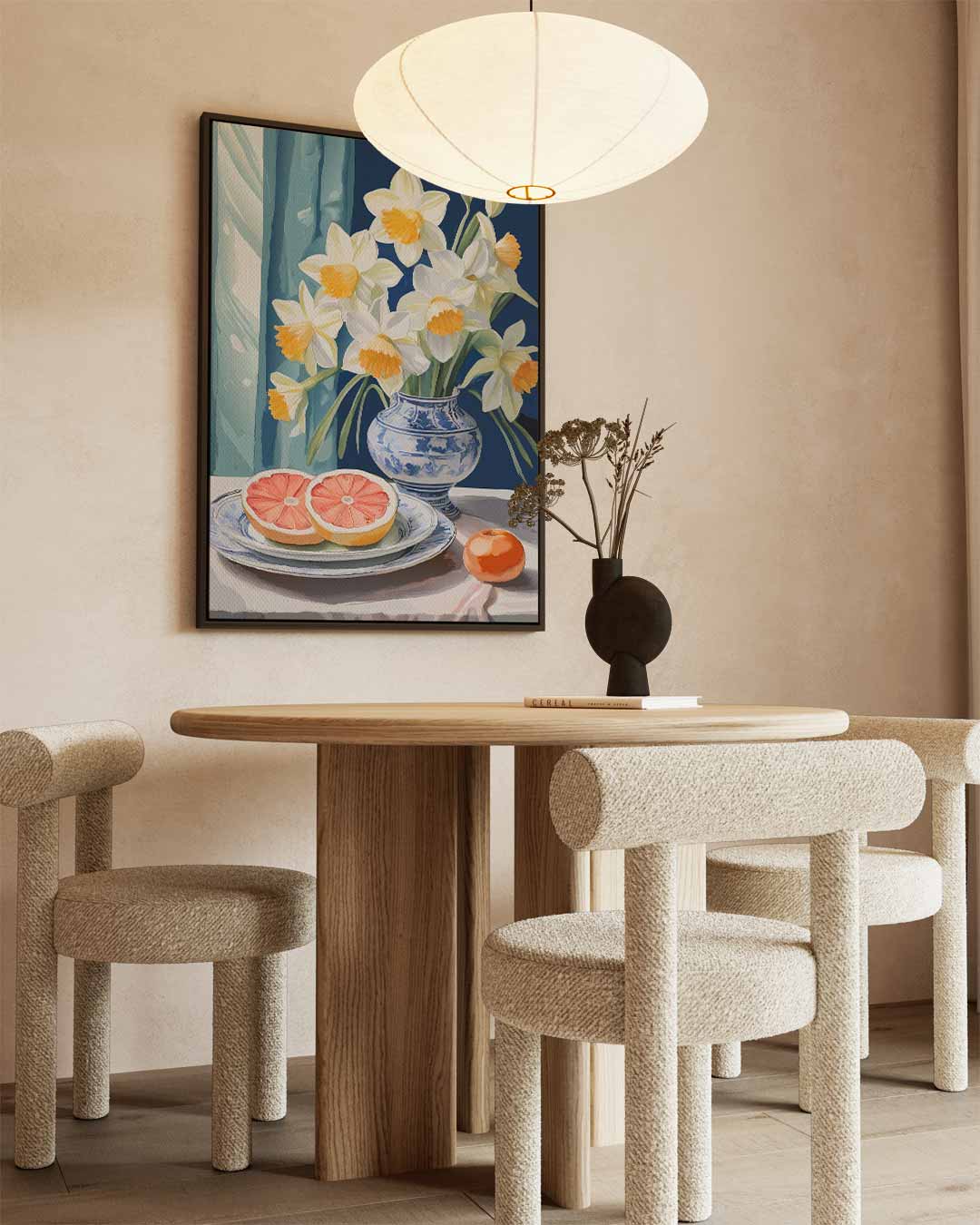Lente Bloei Stilleven – staande wandkunst voor woonkamer of interieur