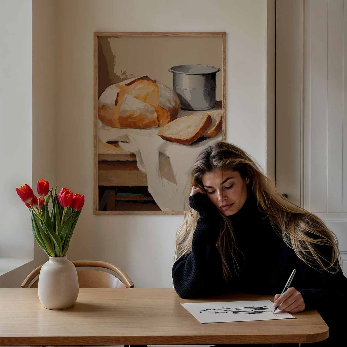 Gezellig Brood Stilleven – keuken portret poster, afbeelding 7
