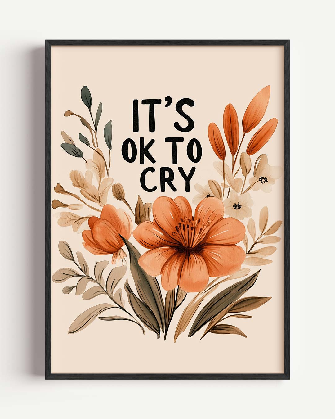 Empowerende Bloemenposter – kids portret poster als wanddecoratie
