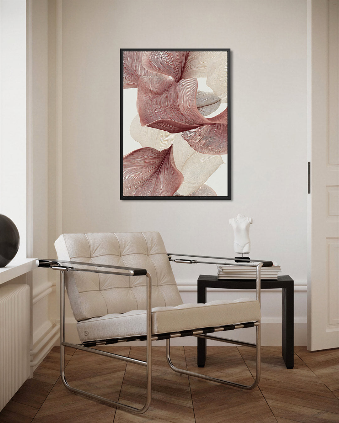 Organische lijnen – kunstwerk als stijlvolle wanddecoratie