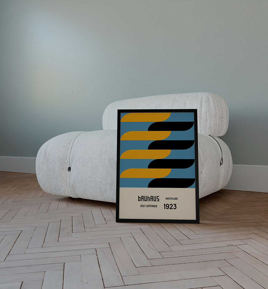 Vorm en kleur – staande Bauhaus poster voor aan de muur