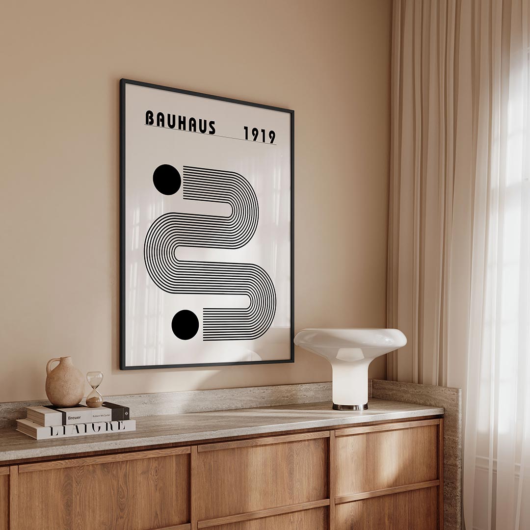  – geometrische Bauhaus poster in staand formaat