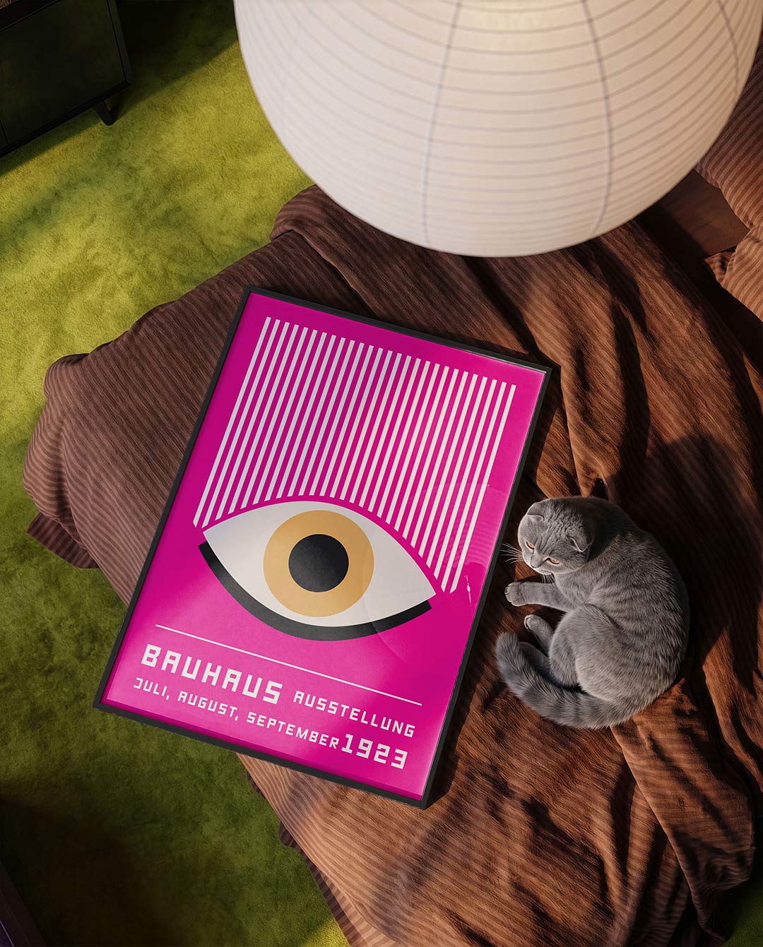 Lijnen en oog – moderne Bauhaus wandkunst als poster