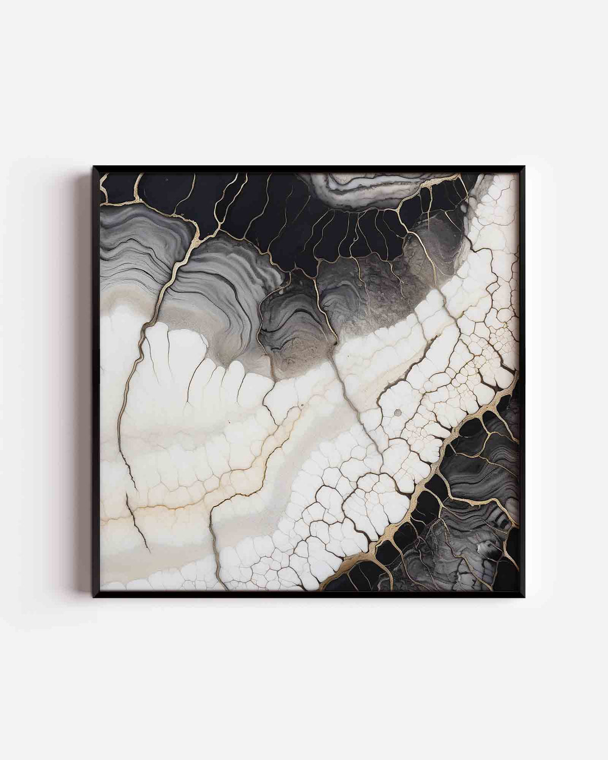 Abstracte lijnen en patronen – zacht abstracte vierkante poster als wanddecoratie