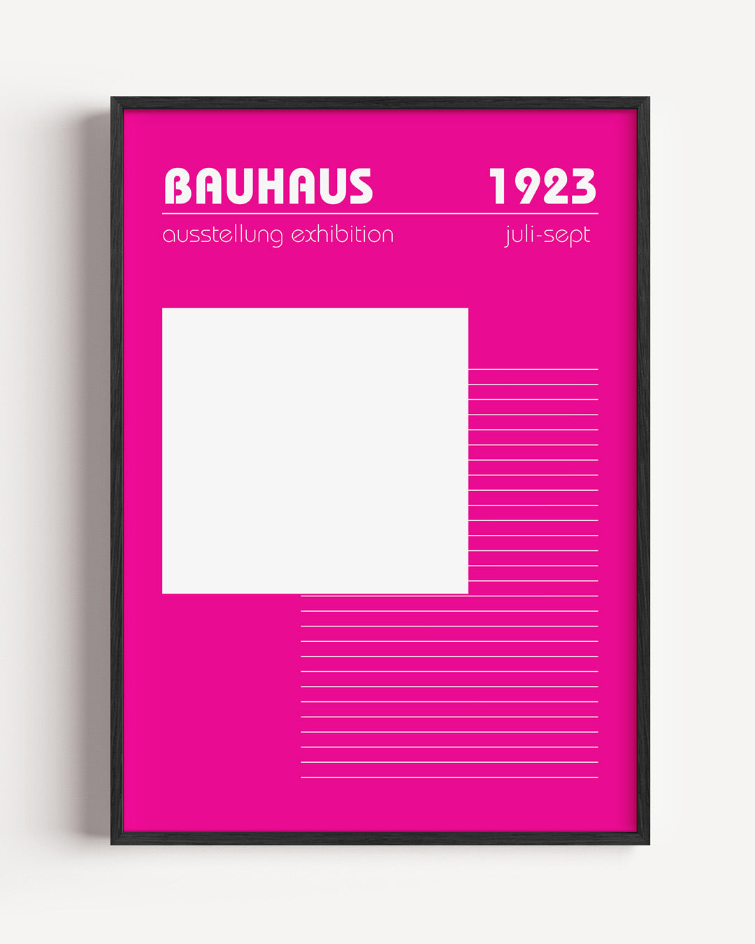 Lijnen en vlakkenspel – staande Bauhaus poster als wanddecoratie