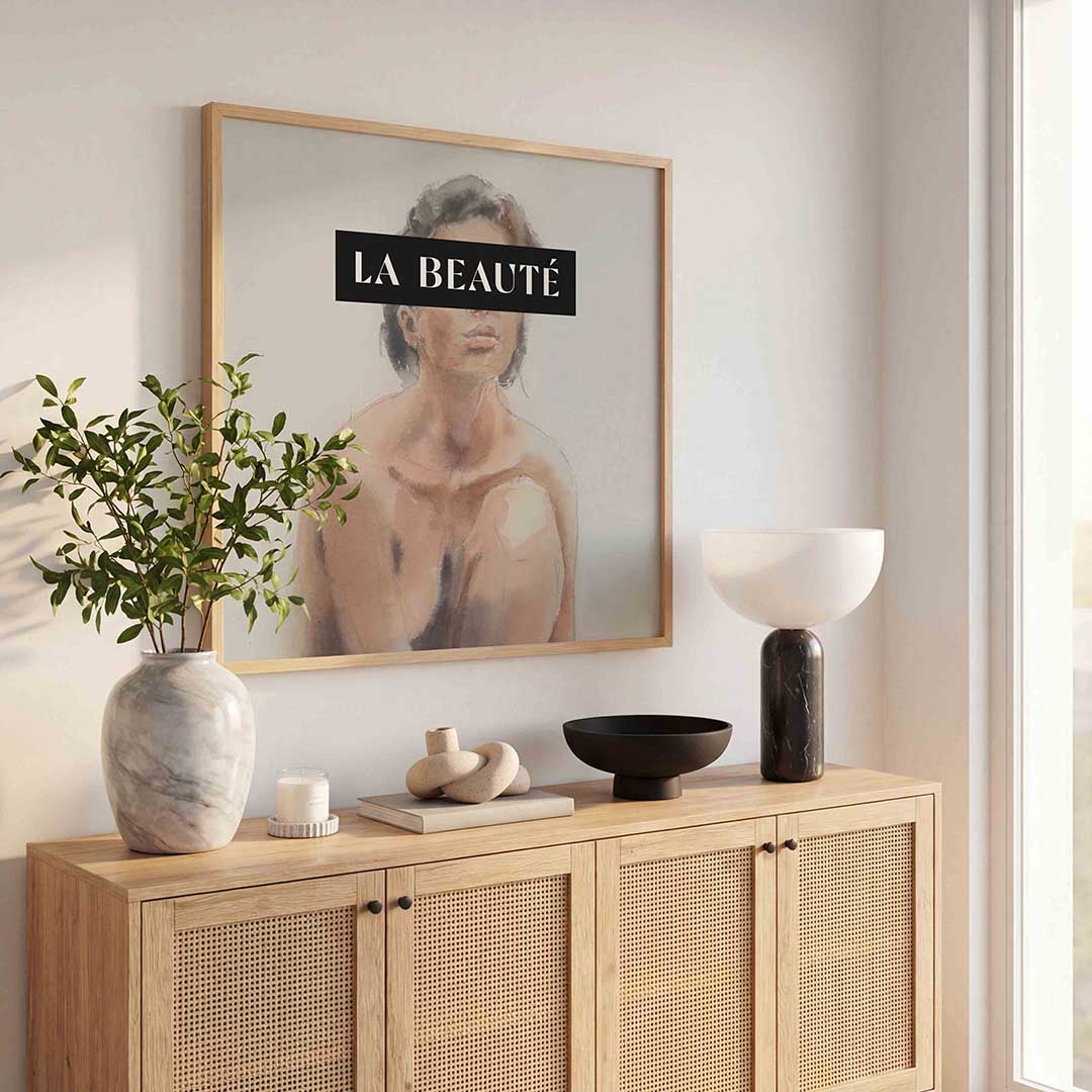 La beauté – illustratie poster in vierkant formaat