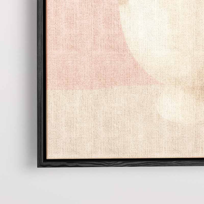Bananen in een Witte Kom op Roze Achtergrond – canvas wanddecoratie in portret formaat