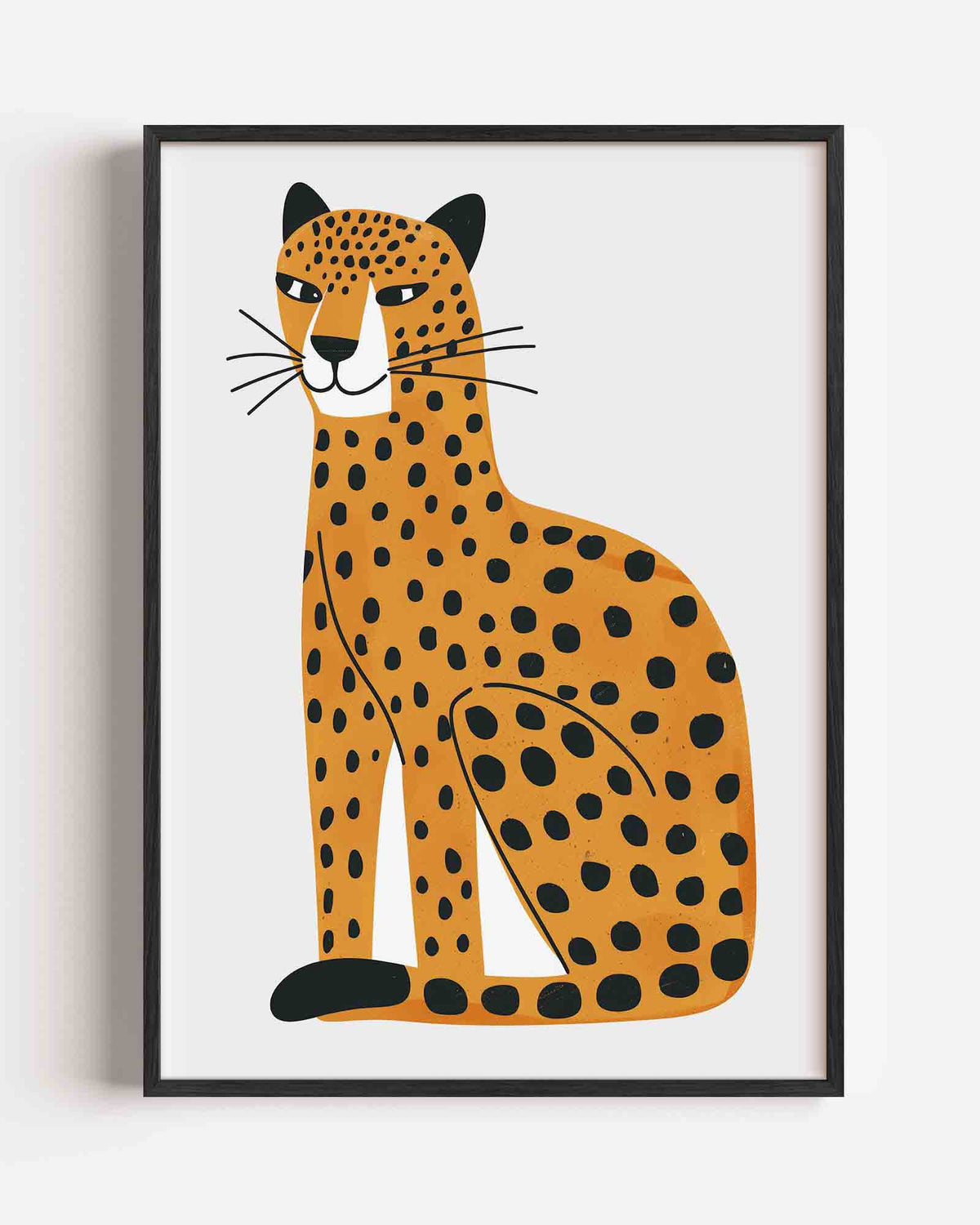 Luipaard illustratie – kids portret poster als wanddecoratie