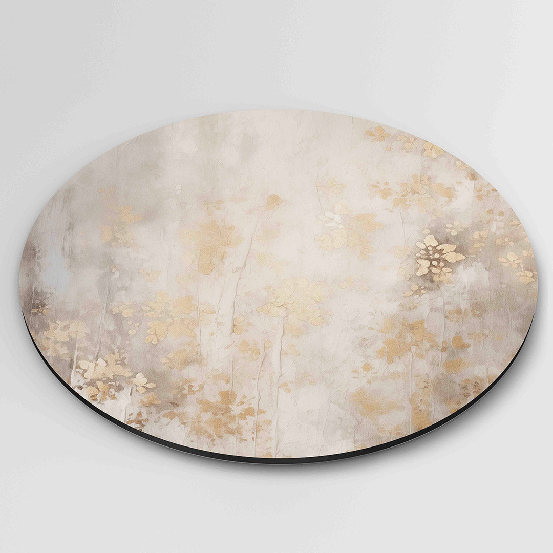 Bloemenpatroon – ronde wanddecoratie met abstract ontwerp