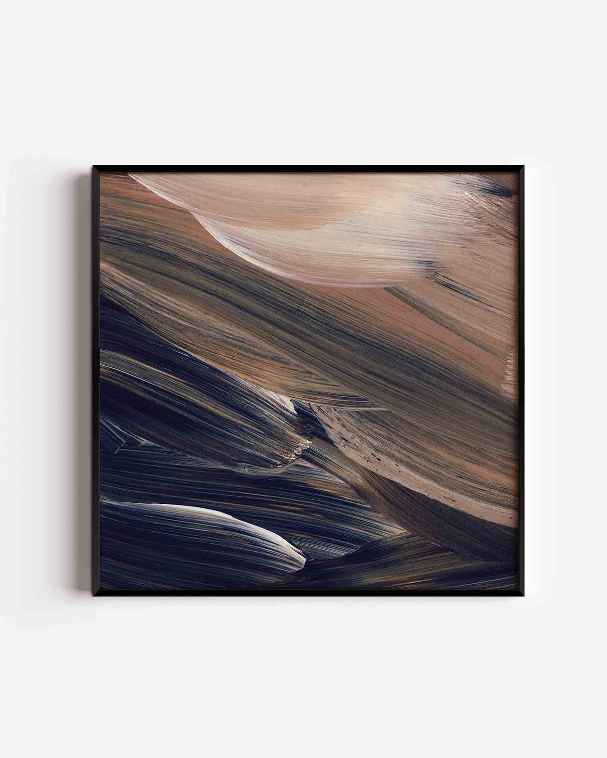 Abstracte penseelstreken – schilderkunst vierkante poster als wanddecoratie