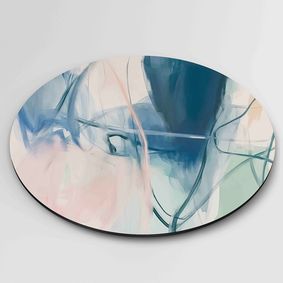 Abstracte vormen – moderne ronde wanddecoratie van WallArtistic