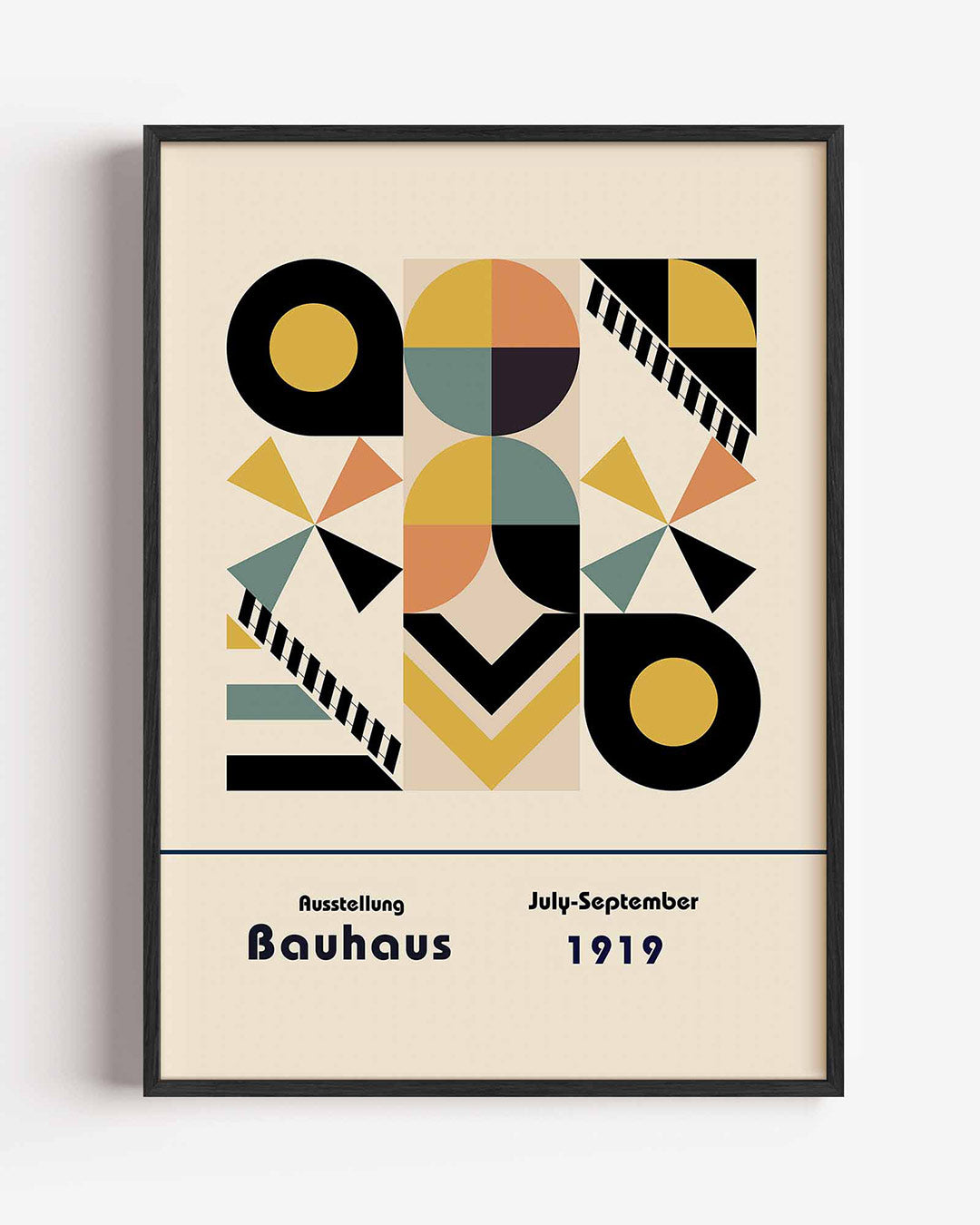 Vorm en balans – staande Bauhaus poster als wanddecoratie