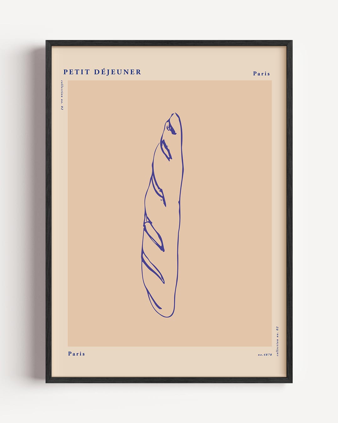 Stijlvolle Baguette Illustratie – keuken portret poster als wanddecoratie