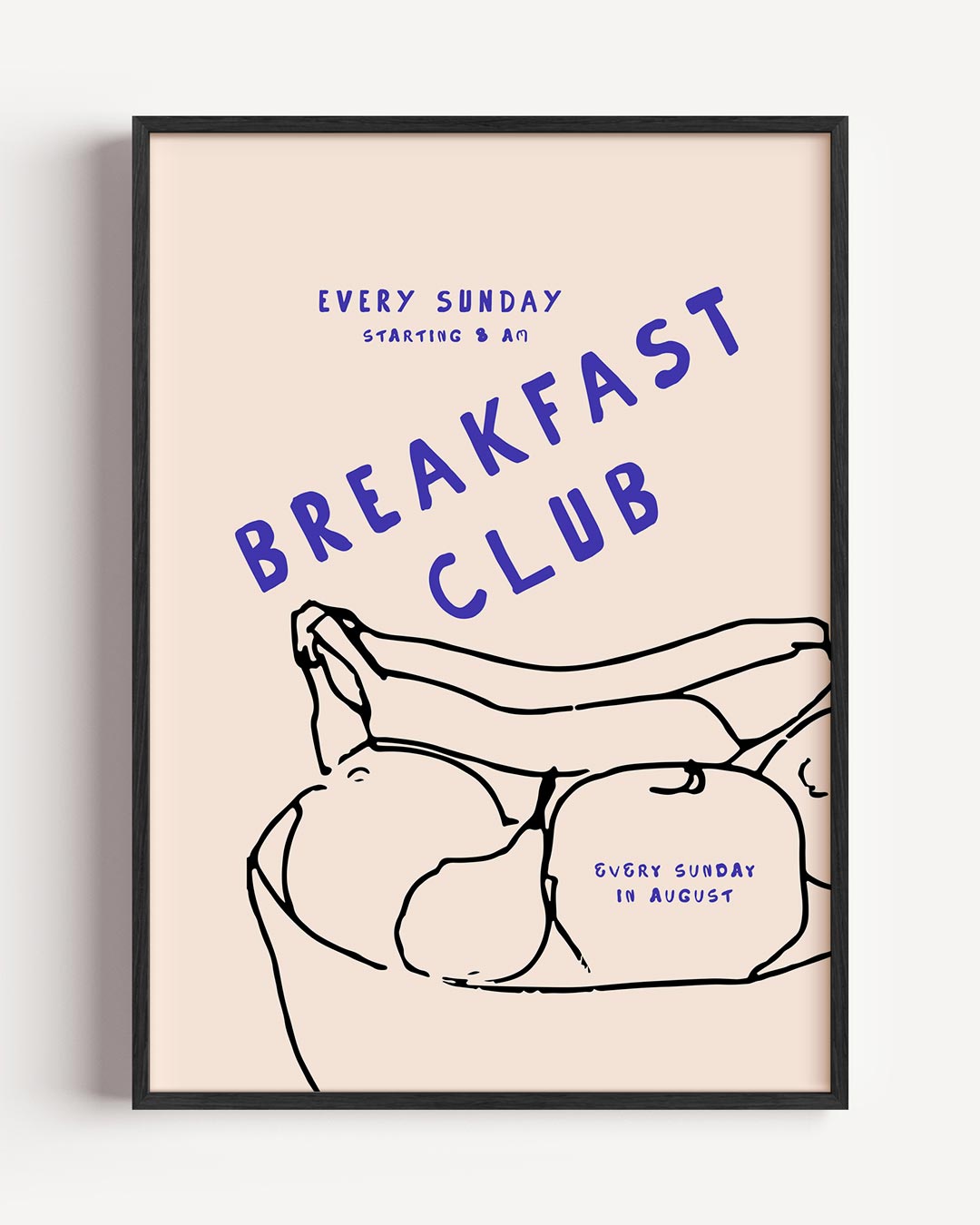 Breakfast Club Zondag – keuken portret poster als wanddecoratie