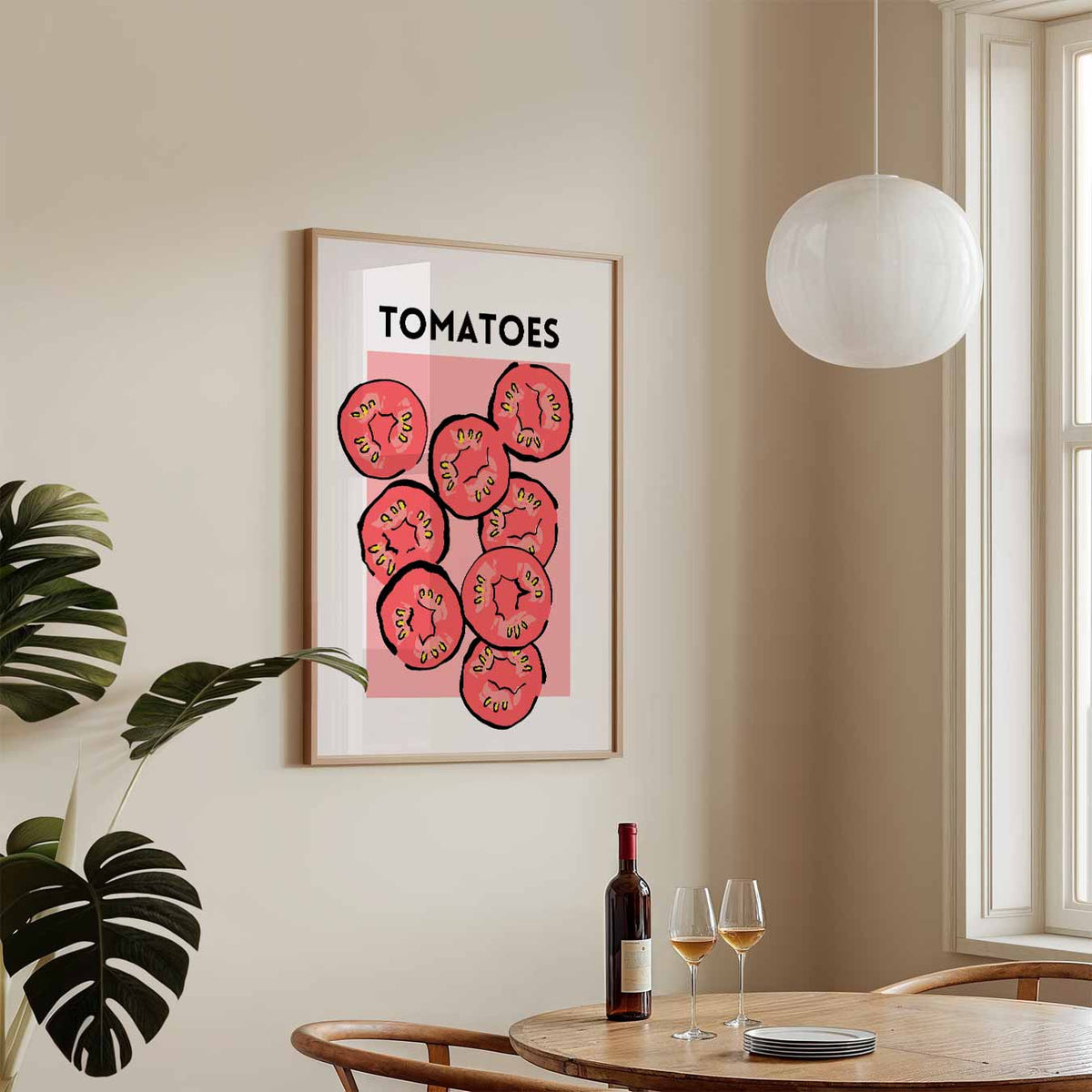 Frisse Tomaten Kunstposter – keukenposter in staand formaat